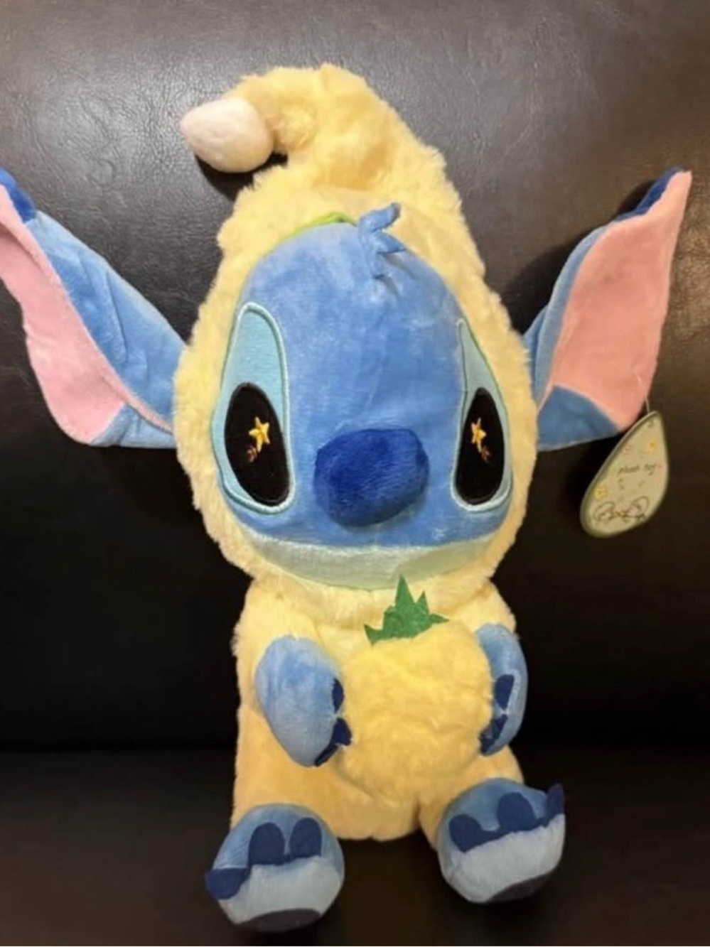 Blue & Yellow Plush Stitch Stuffed Animal with Pineapple
